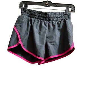 Women’s Danskin Now Athletic Gray Lined Shorts. Functional Drawstring